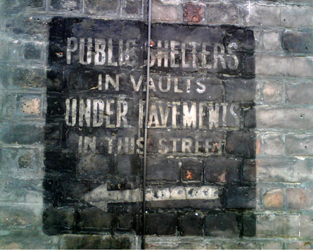 Public Shelter in Vaults under pavement in this street