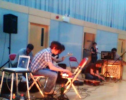 Artists mixing tunes, live, while Dim-sum is cooked