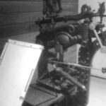 An old printing press at the Guardian\'s offices in Farringdon, London.